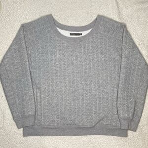 Prana Grey Herringbone Sweatshirt Size Large #O31